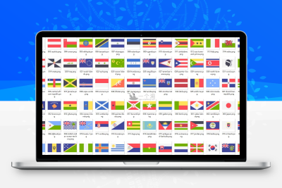 260个世界各国国旗免扣图标素材PNG-一个洞